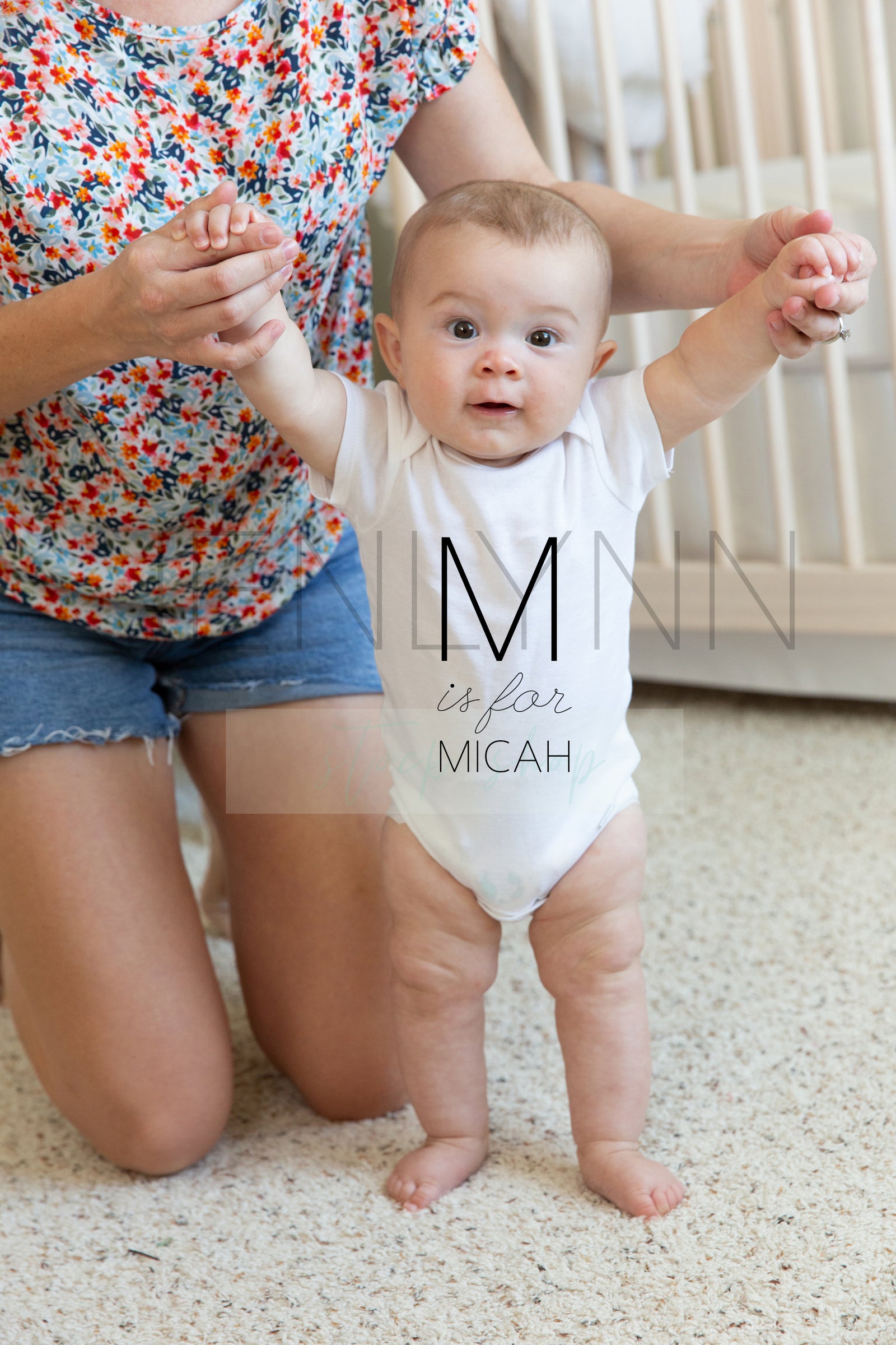 White Onesie Mockup on boy #18 JPG