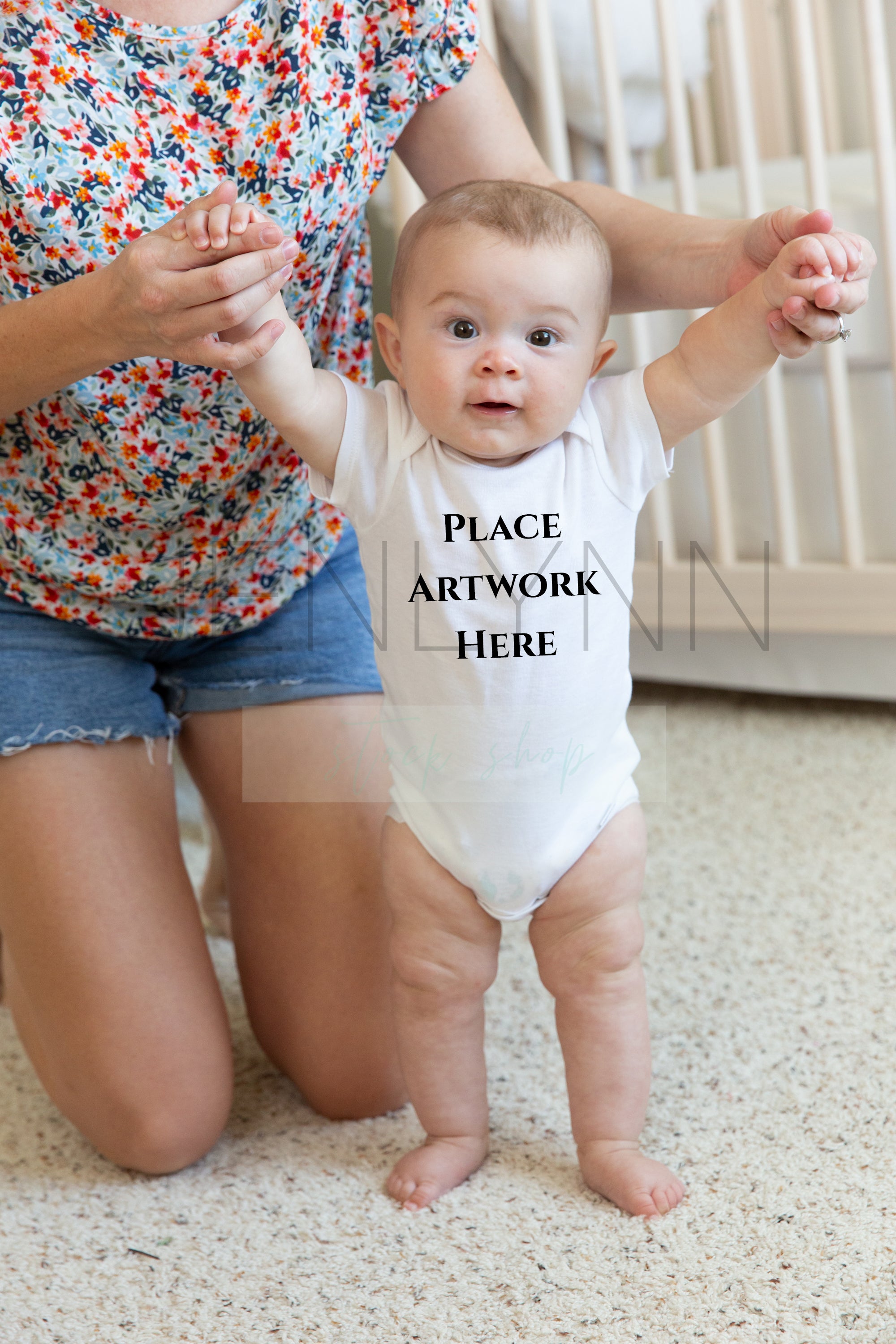White Onesie Mockup on boy #18 JPG