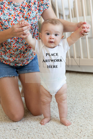 White Onesie Mockup on boy #18 JPG