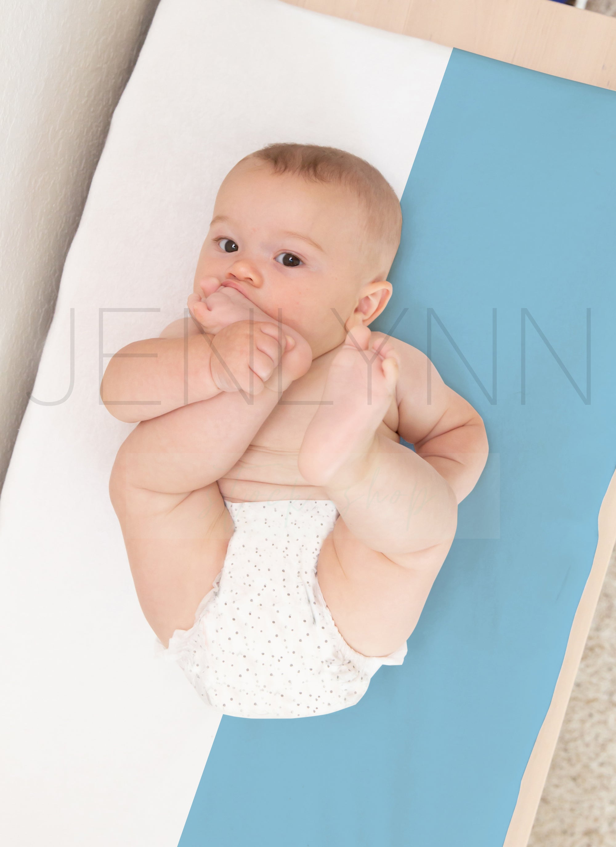 White Changing Pad Cover Mockup Baby Boy #29