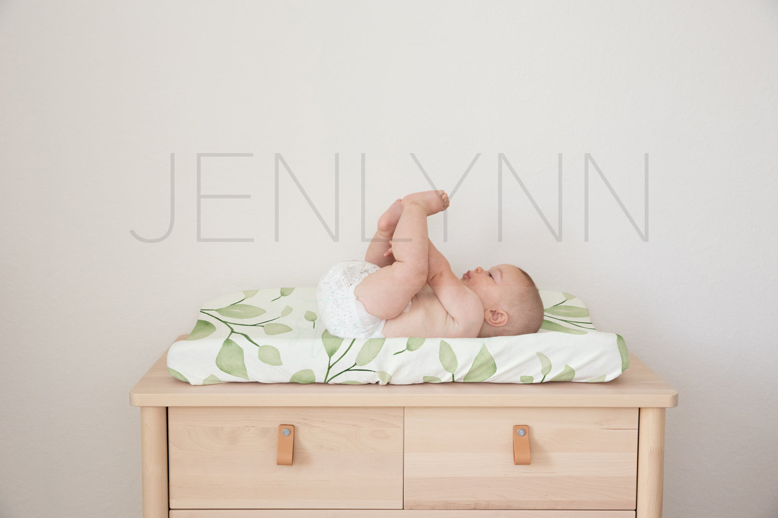 White Changing Pad Cover Mockup Baby Boy #31