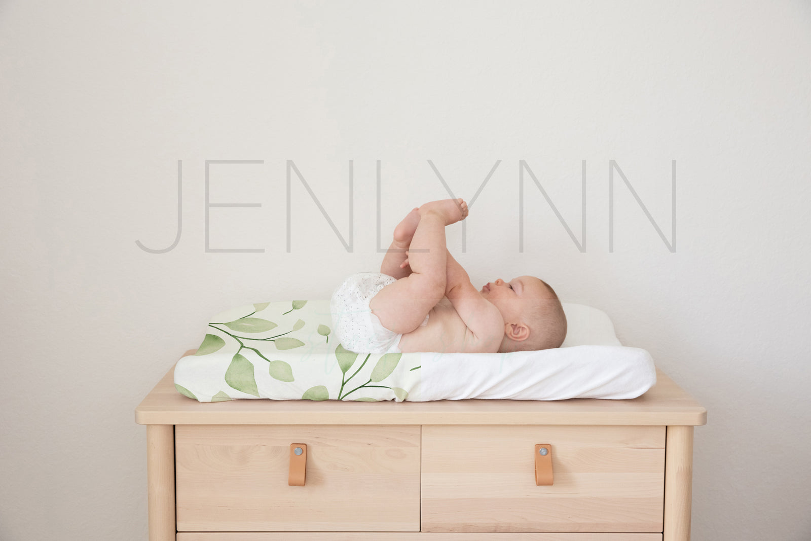 White Changing Pad Cover Mockup Baby Boy #31