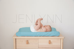 White Changing Pad Cover Mockup Baby Boy #31