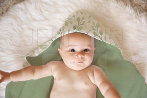 Hooded Baby Towel on Baby Mockup #33