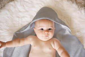 Hooded Baby Towel on Baby Mockup #33