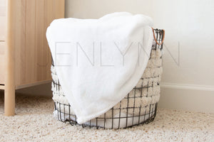 Minky Blanket in Basket #01