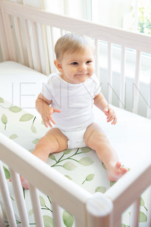 Baby Boy Crib Sheet Mockup #03