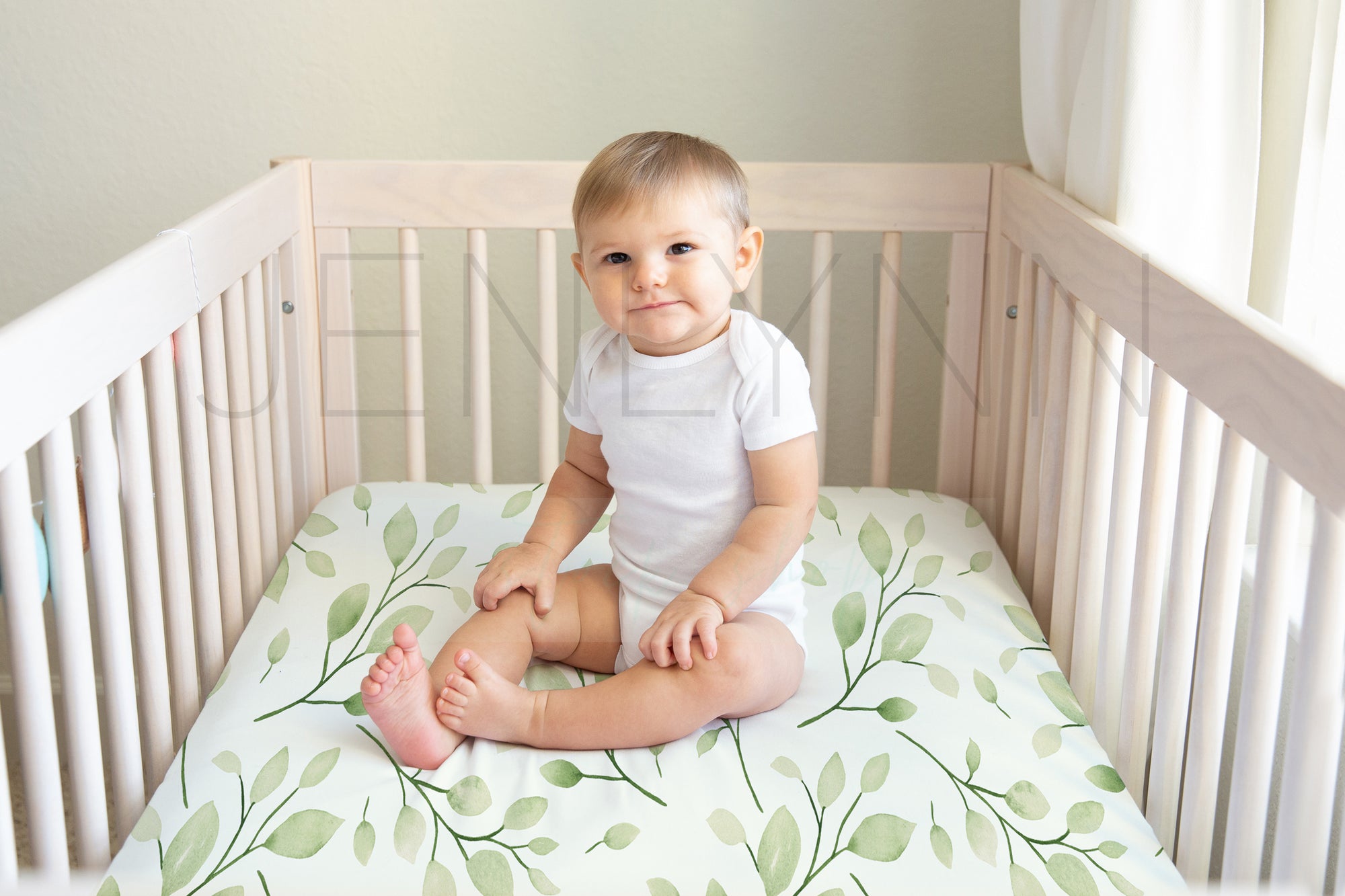 Baby Boy Crib Sheet Mockup #BD04