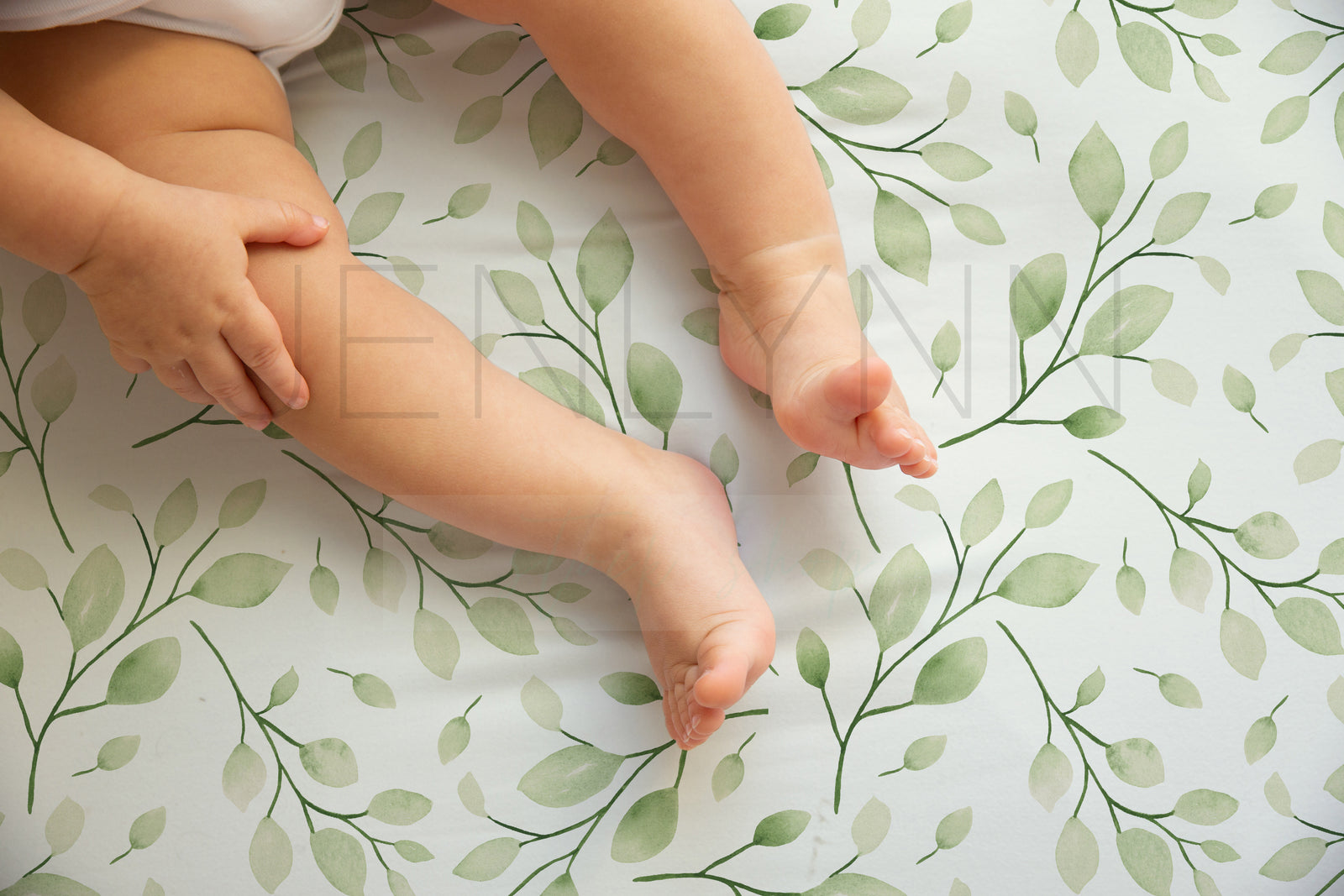 Baby Boy Crib Sheet Mockup #06