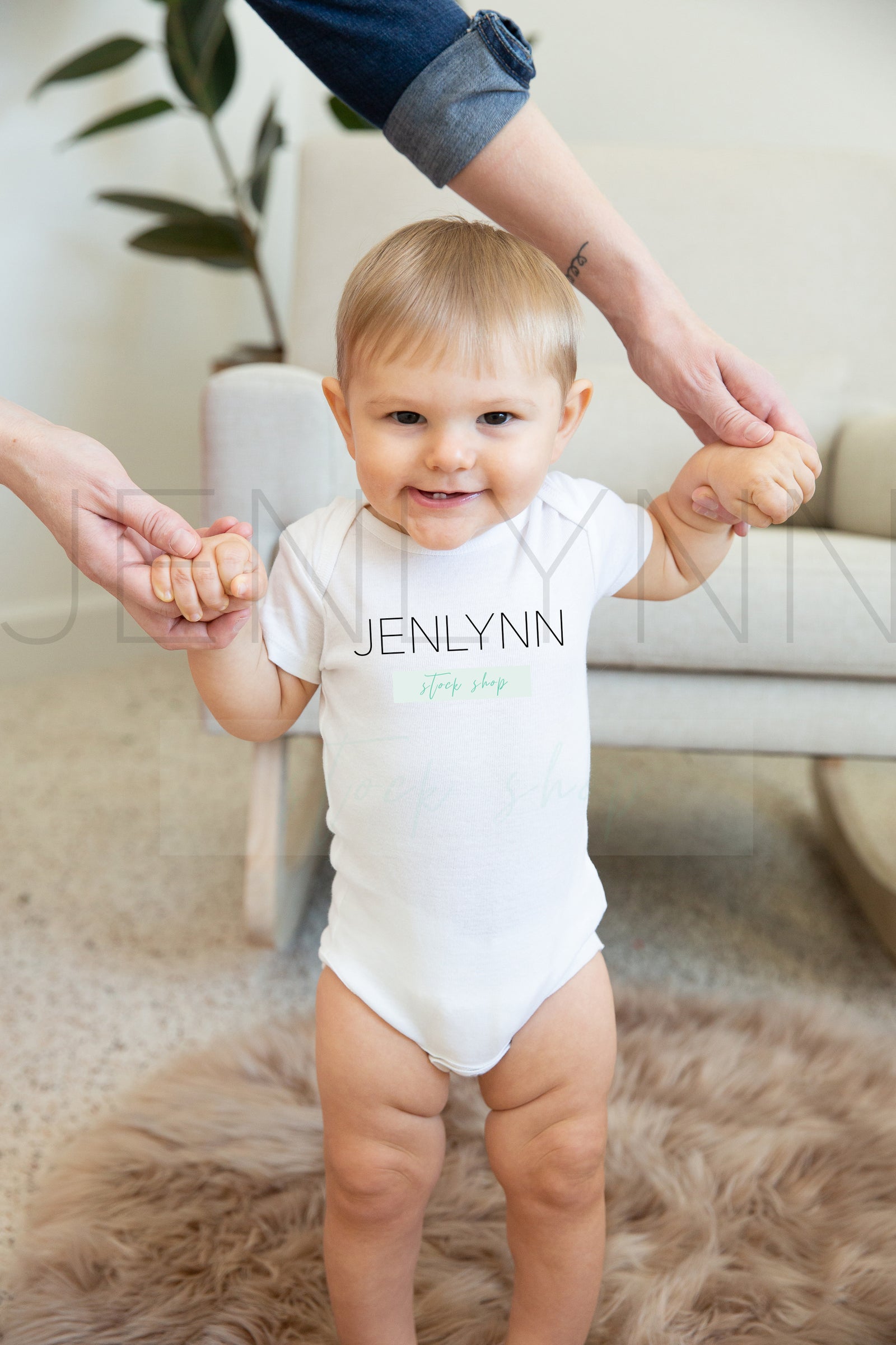 Blank White Onesie Mockup baby boy #12 JPG