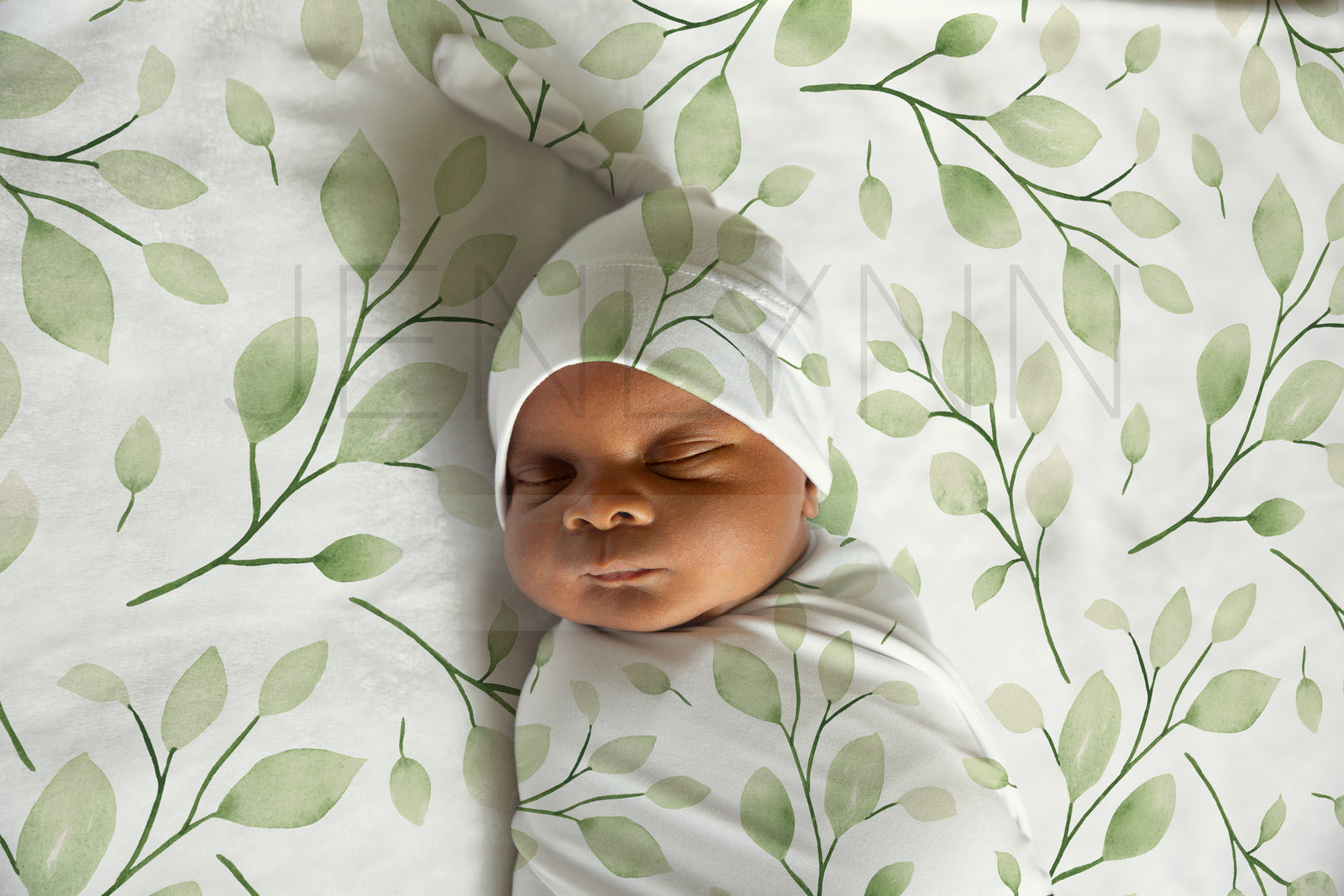 Stretch Jersey Blanket + Knotted Hat Mockup #BE28 PSD