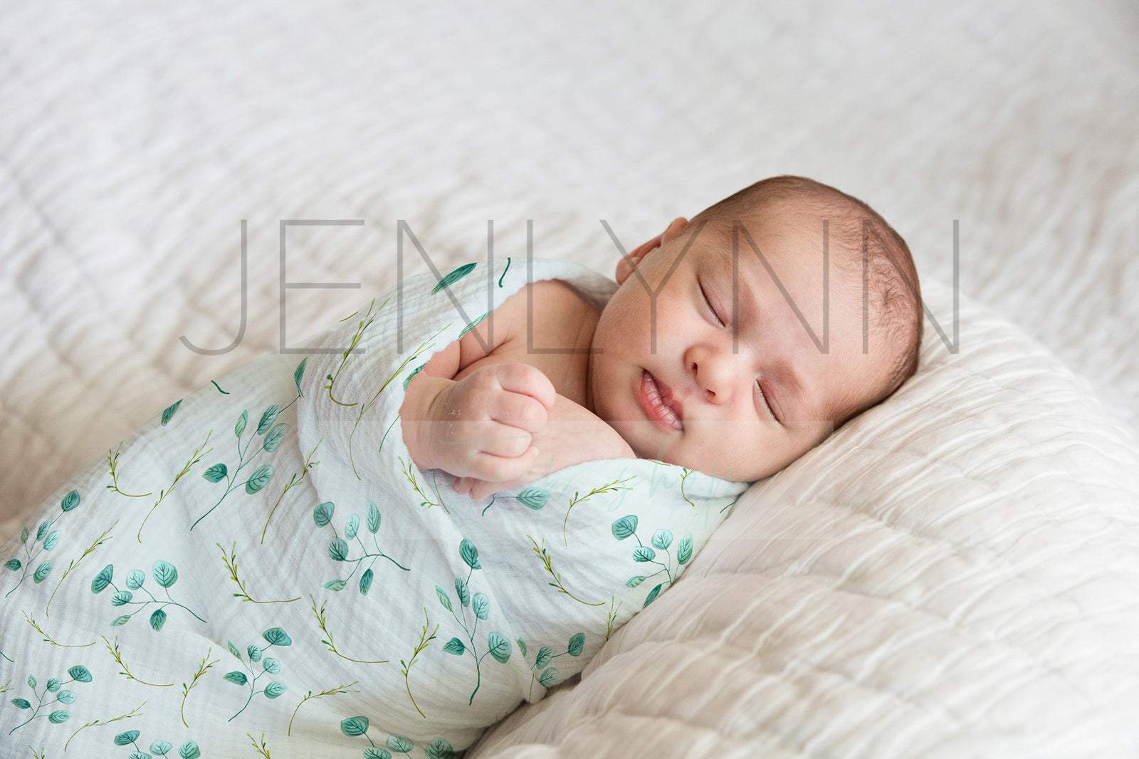 Swaddle Baby Boy Blanket Mockup #3