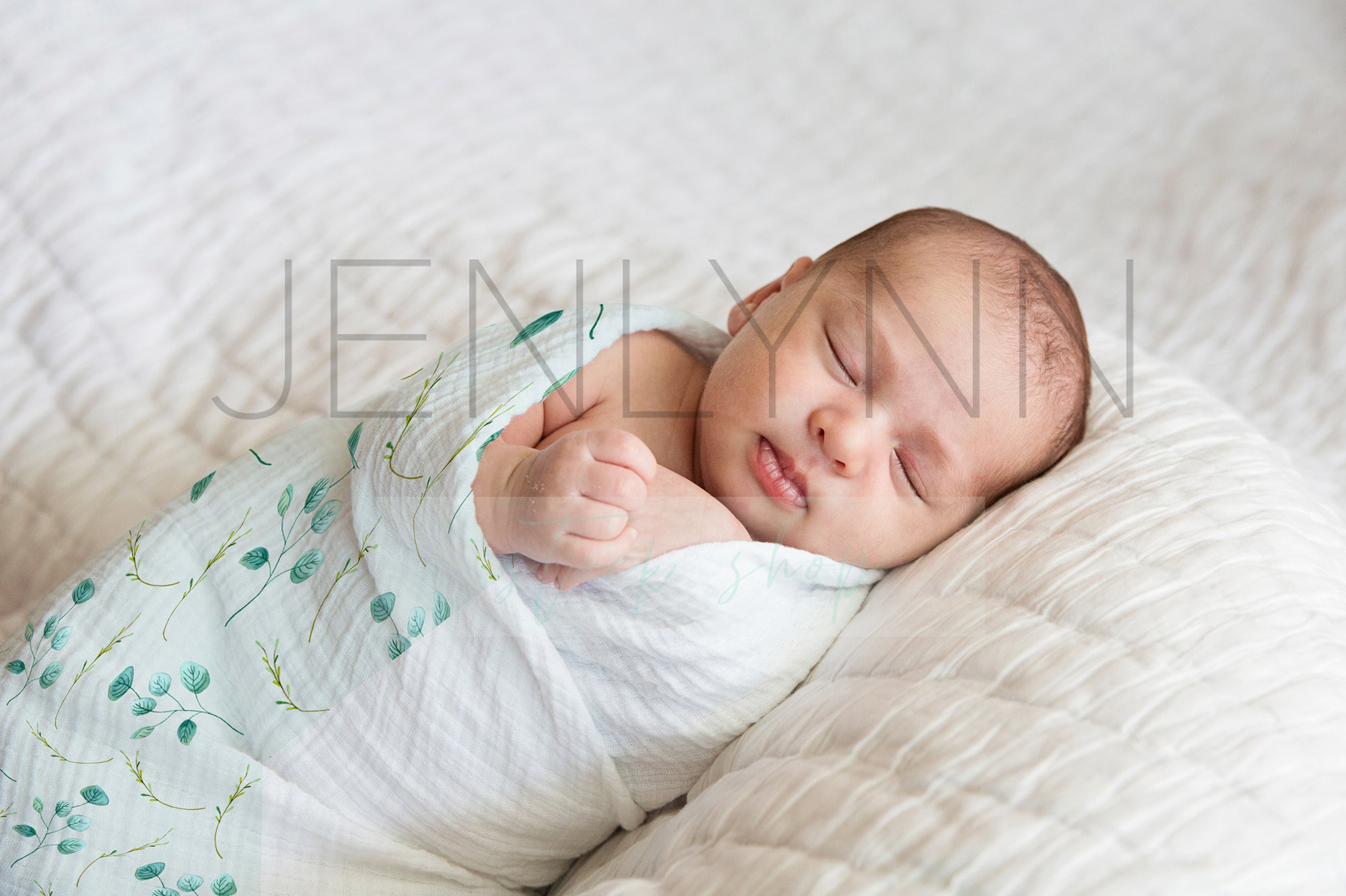 Swaddle Baby Boy Blanket Mockup #3