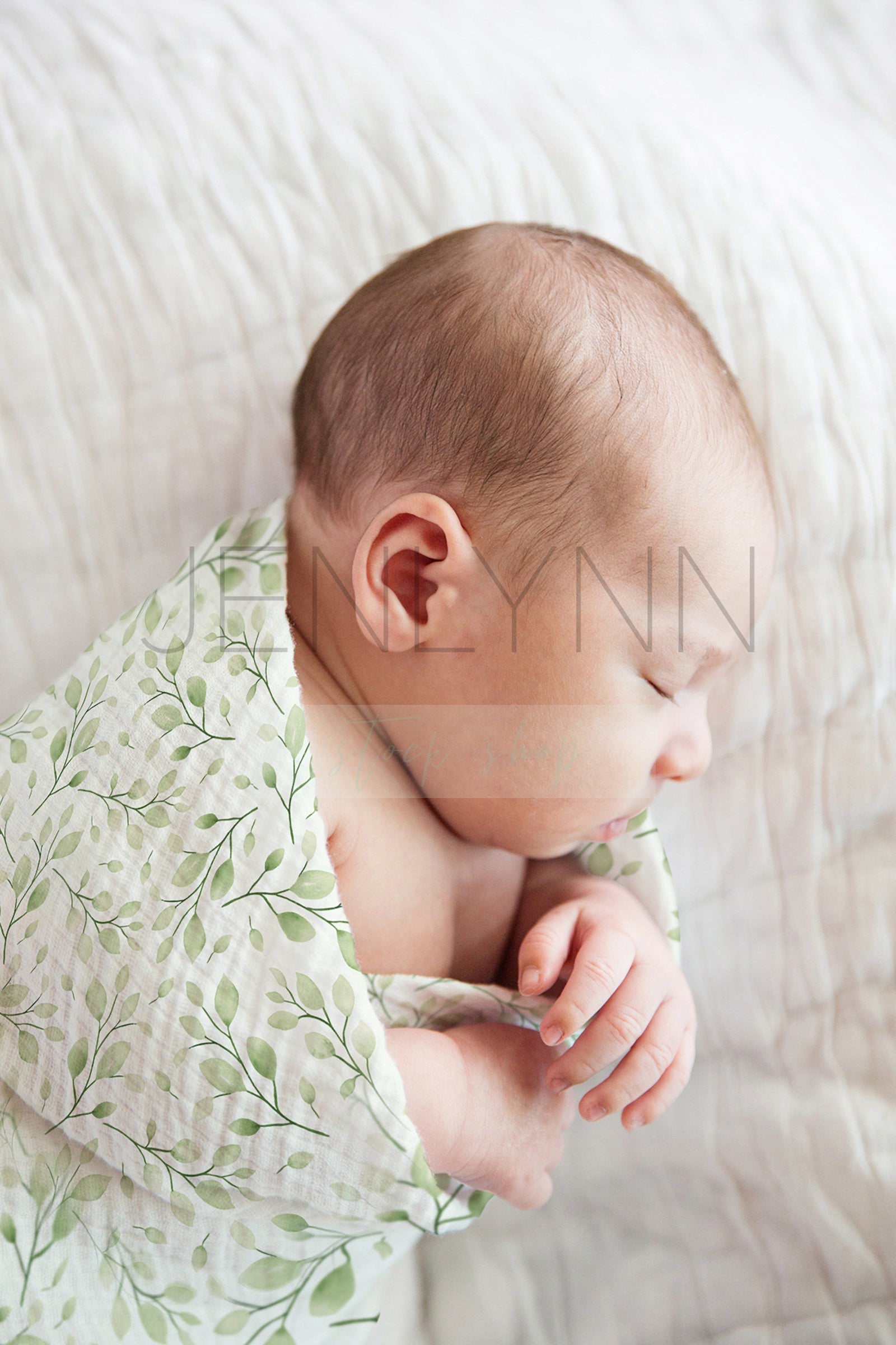 Swaddle Baby Boy Blanket Mockup #4