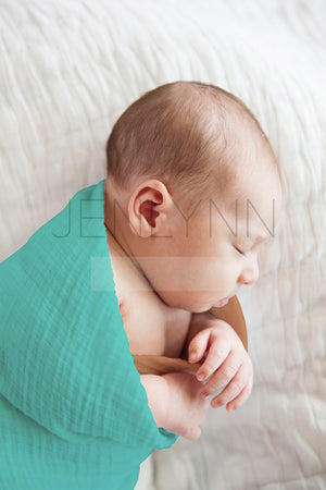 Swaddle Baby Boy Blanket Mockup #4