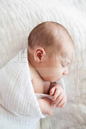 Swaddle Baby Boy Blanket Mockup #4