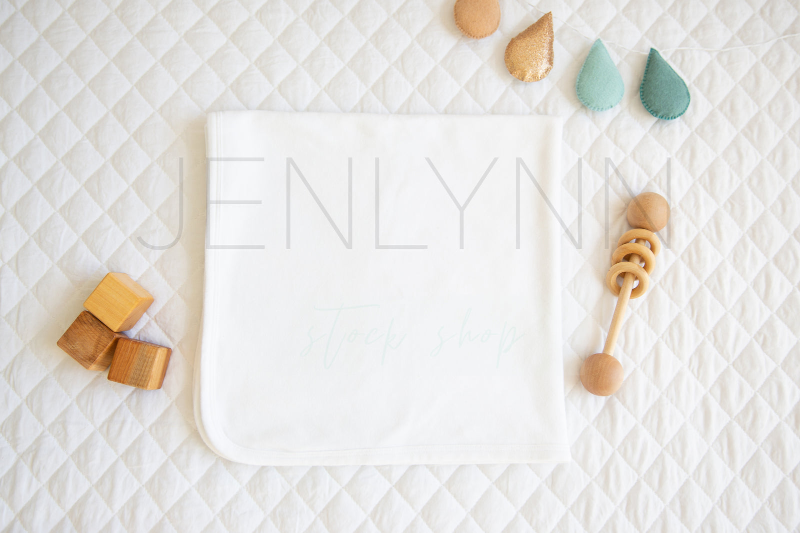 Jersey Baby Blanket Folded mockup #07 PSD