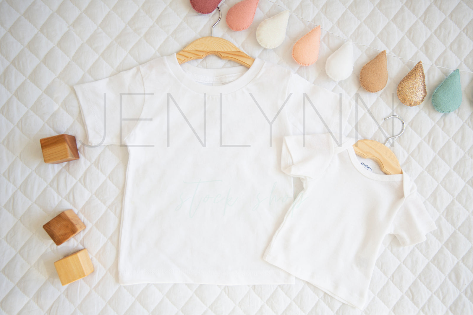 Sibling Tshirt + Baby Tshirt Mockup Flatlay #9 JPG