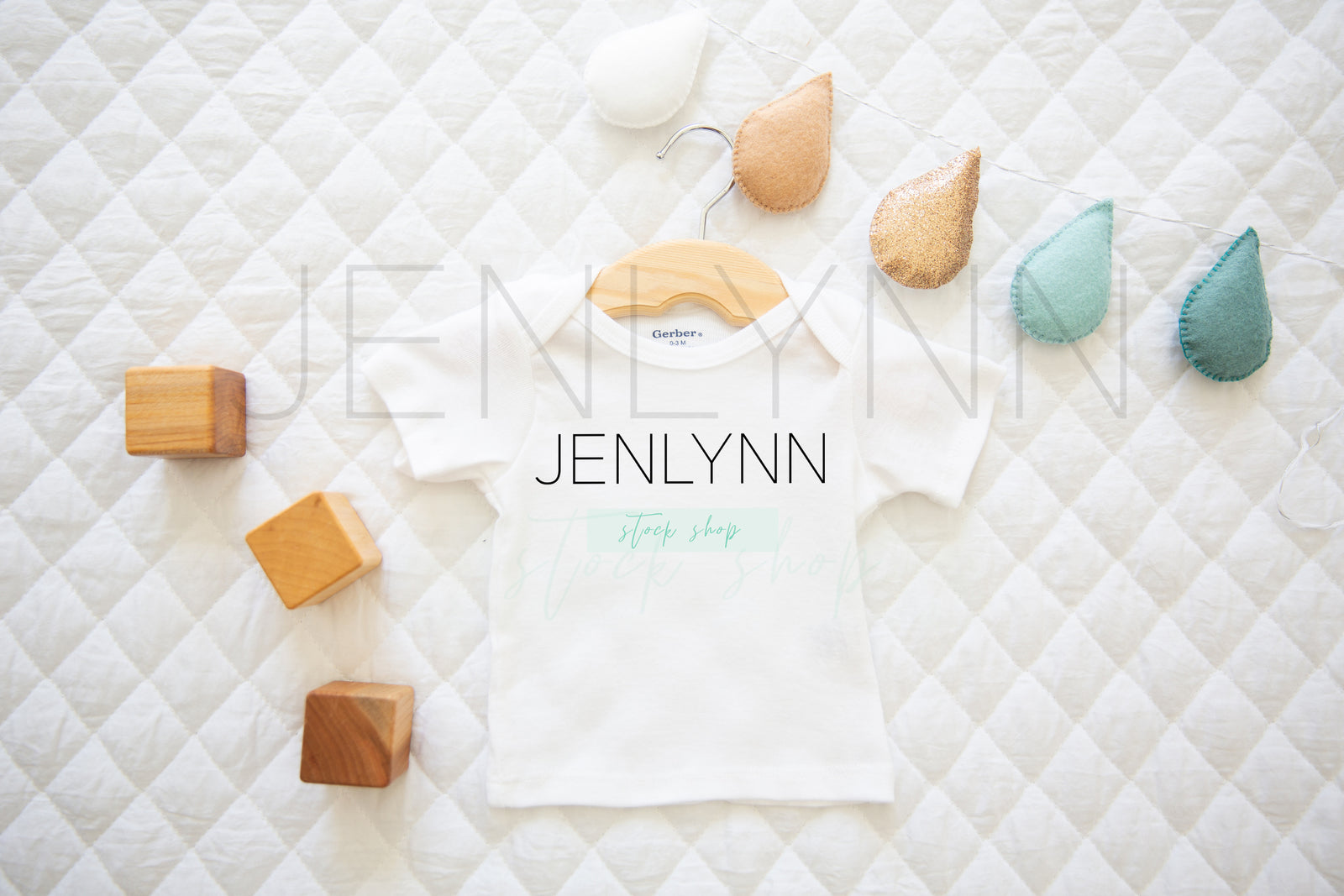 Baby T-shirt on hanger Mockup #15