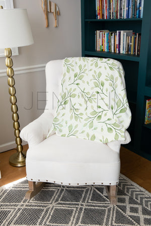 Minky Blanket Mockup on Nursery Chair #1