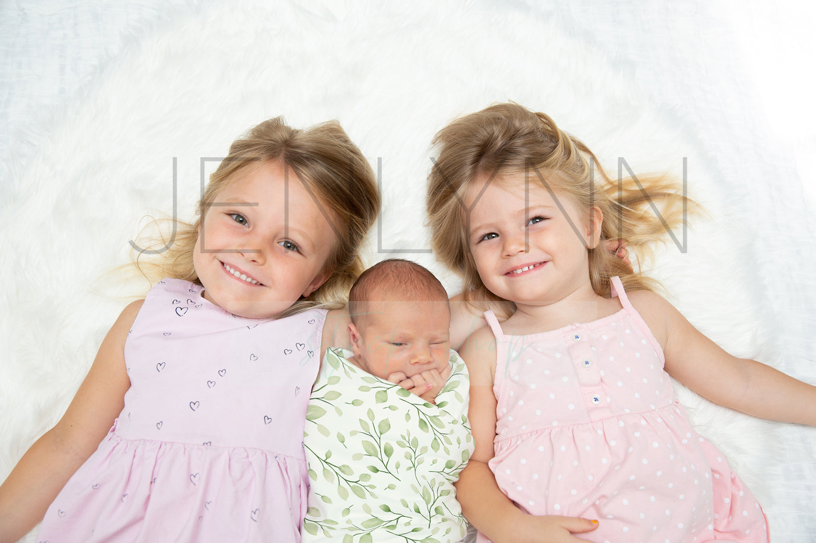Jersey Baby Boy with Sisters Blanket Mockup #5 PSD