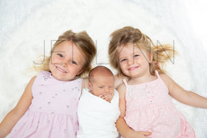 Jersey Baby Boy with Sisters Blanket Mockup #5 PSD