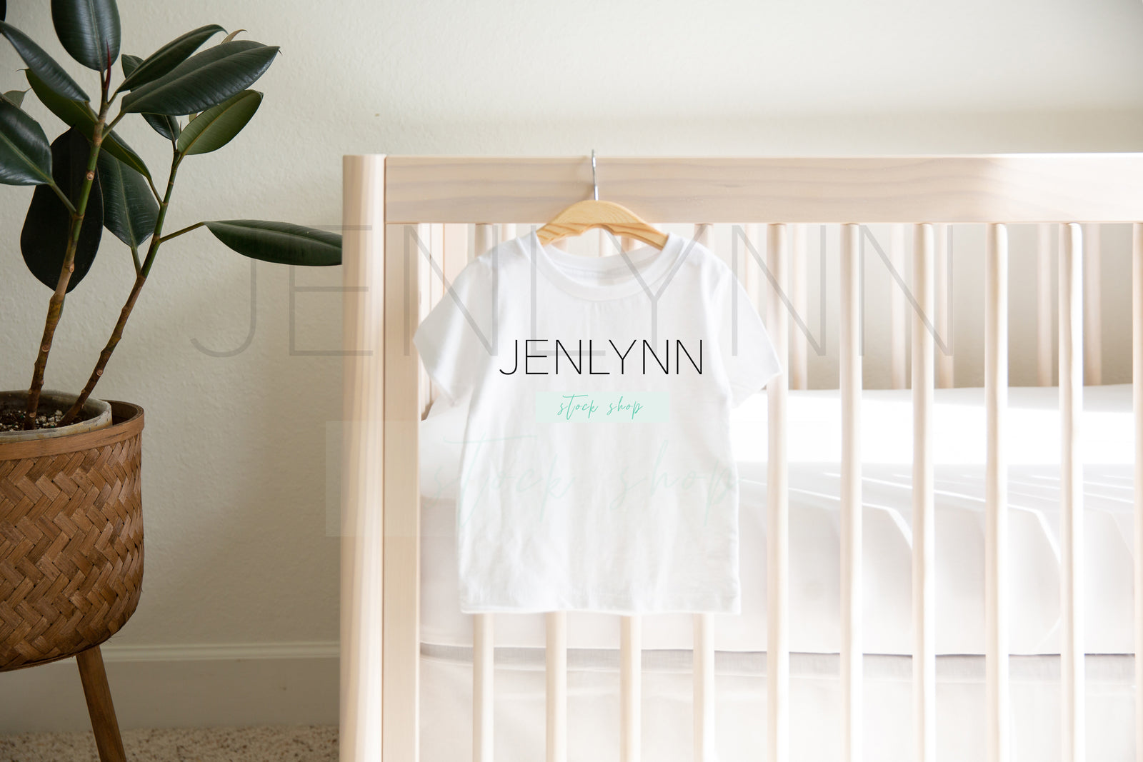 Toddler TShirt Mockup on Crib #HT02 JPG