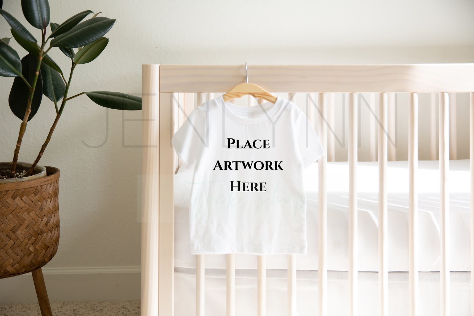 Toddler TShirt Mockup on Crib #HT02 JPG