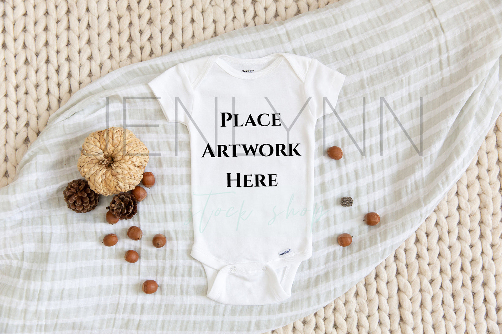 Fall Baby Bodysuit Mockup #4 JPG