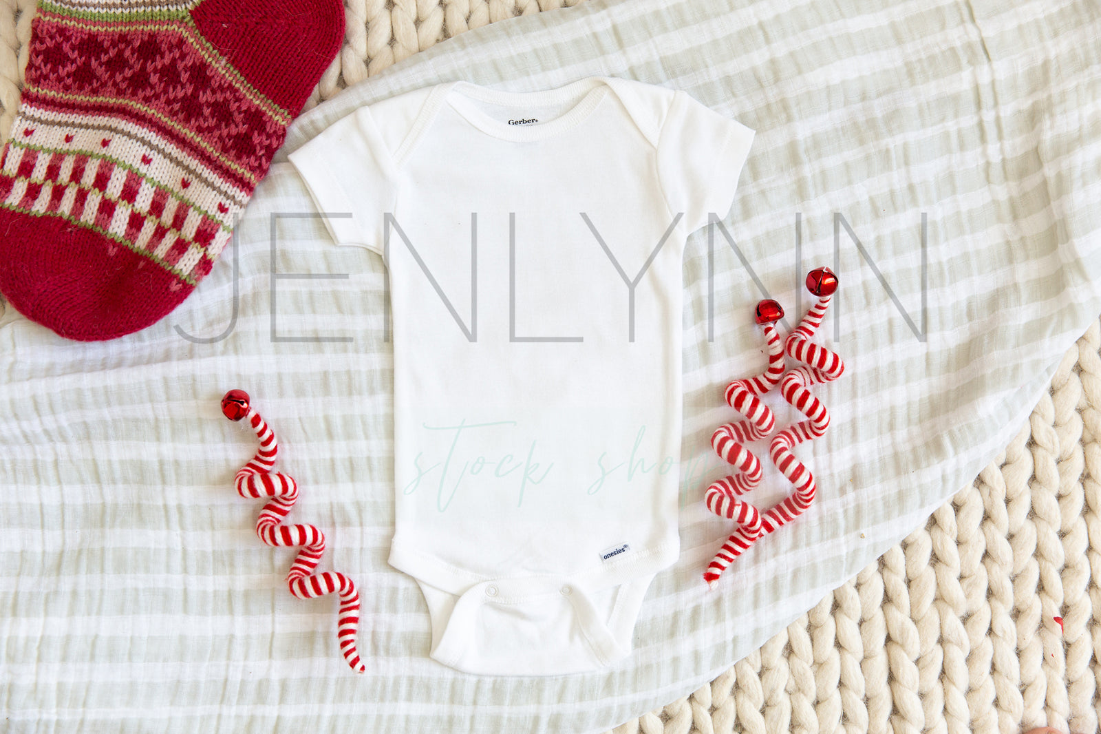 Christmas Baby Bodysuit Mockup #7 JPG
