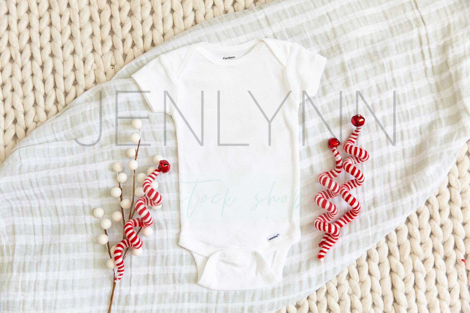 Christmas Baby Bodysuit Mockup #8 JPG