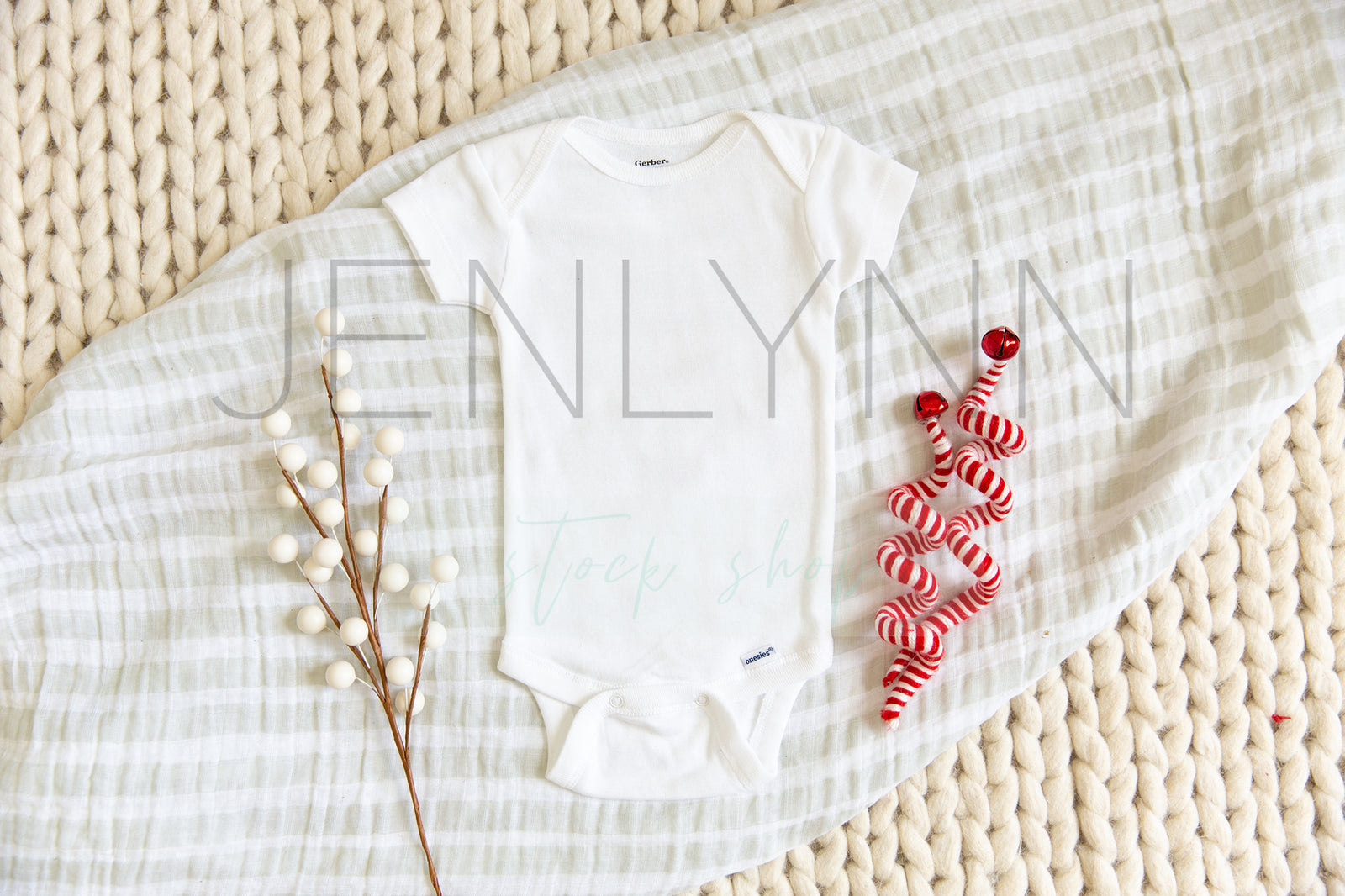 Christmas Baby Bodysuit Mockup #12 JPG