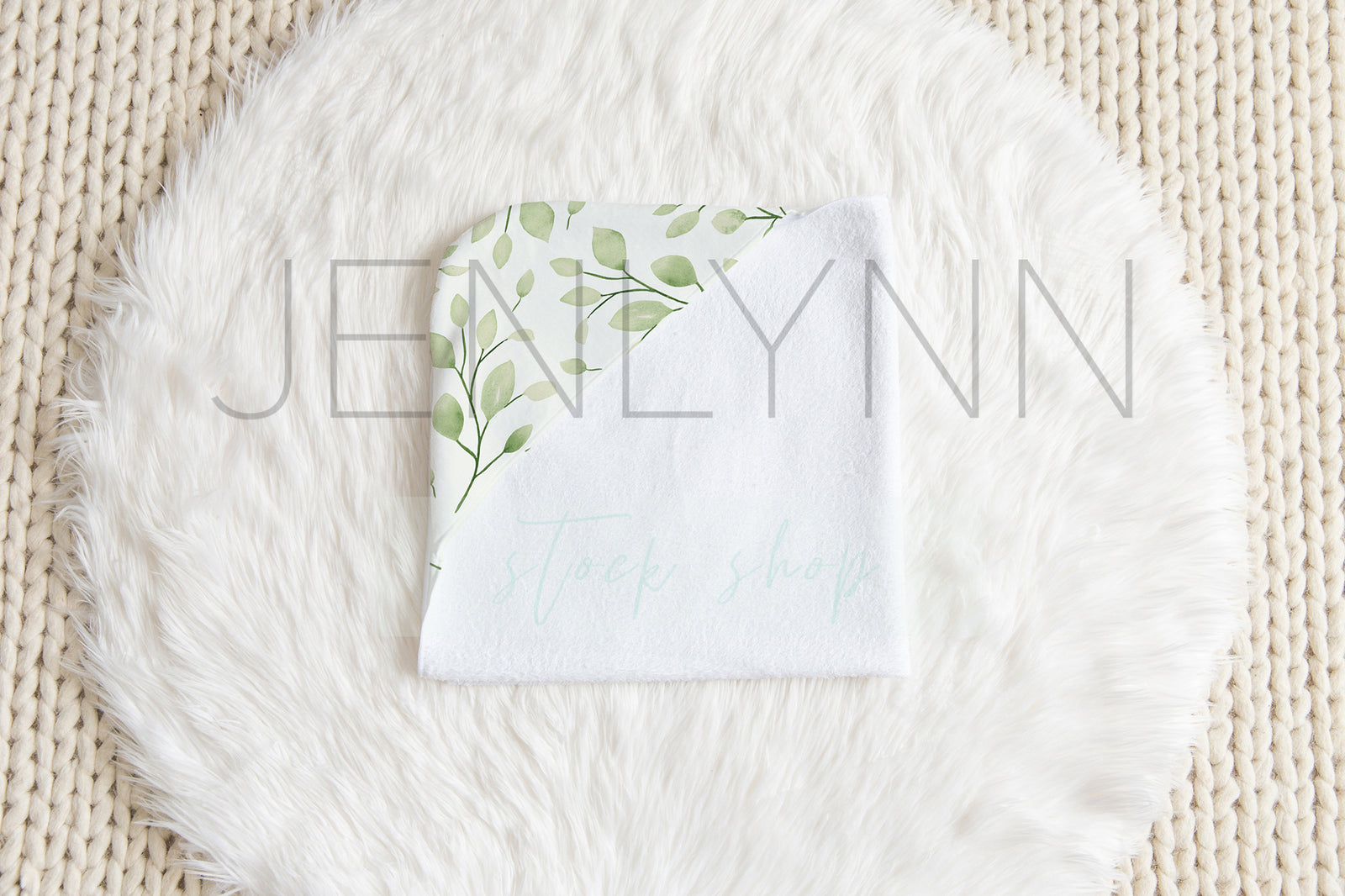 Hooded Baby Towel Mockup #1