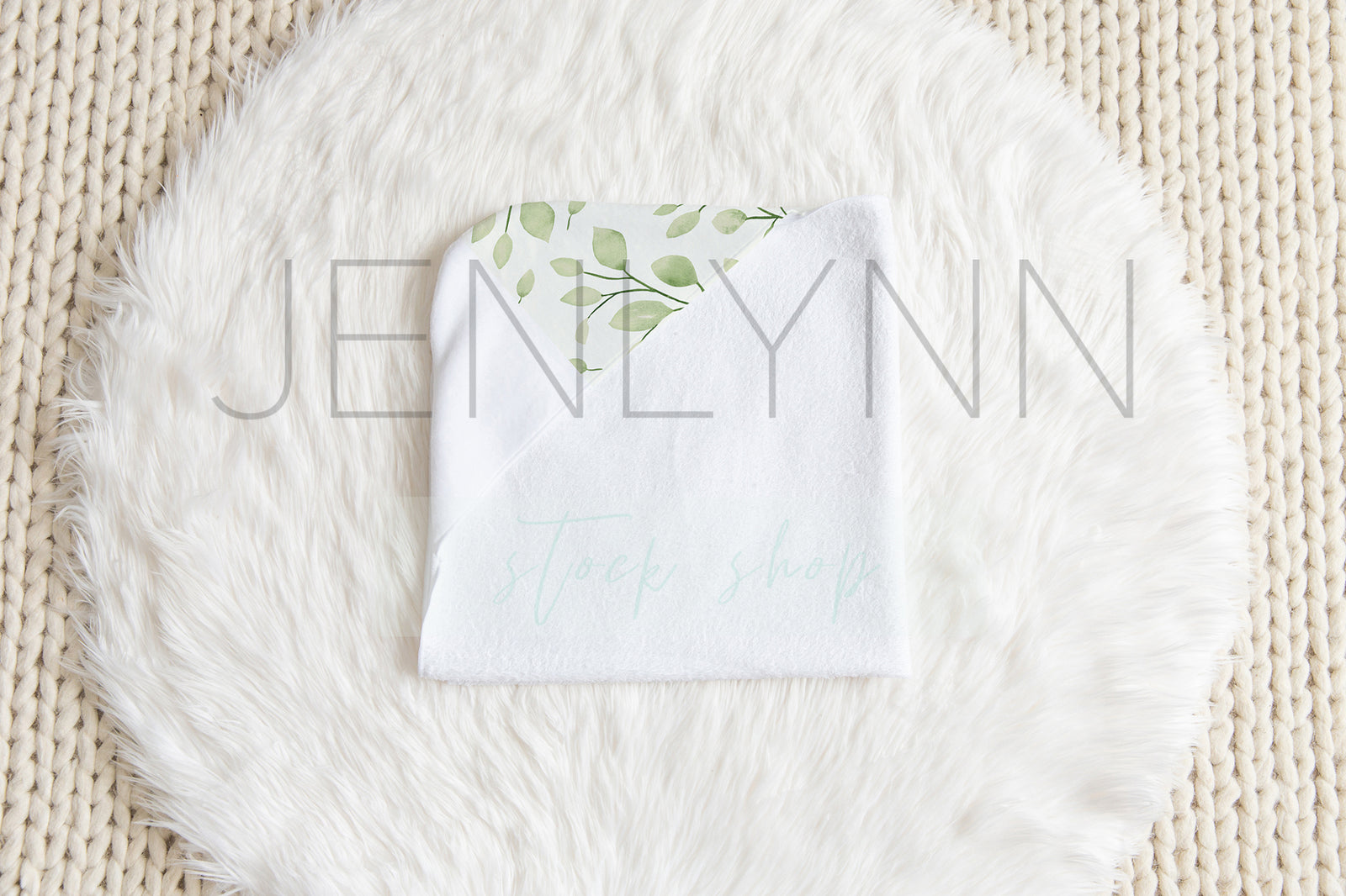 Hooded Baby Towel Mockup #1