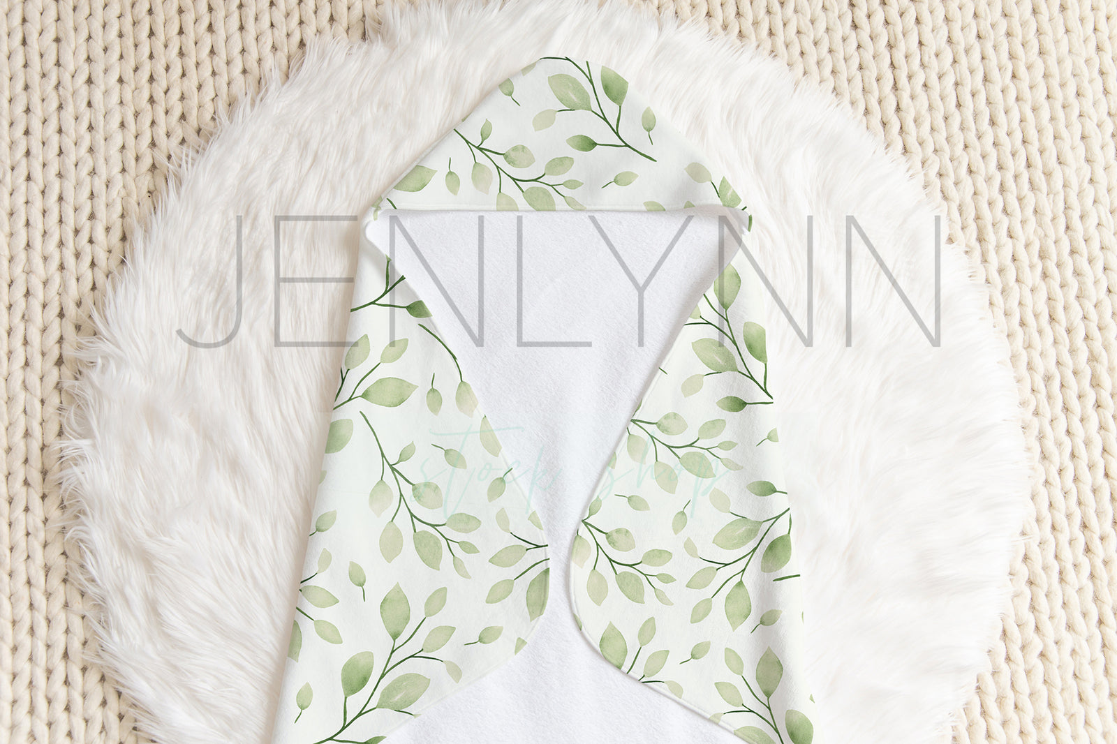 Hooded Baby Towel Mockup #2