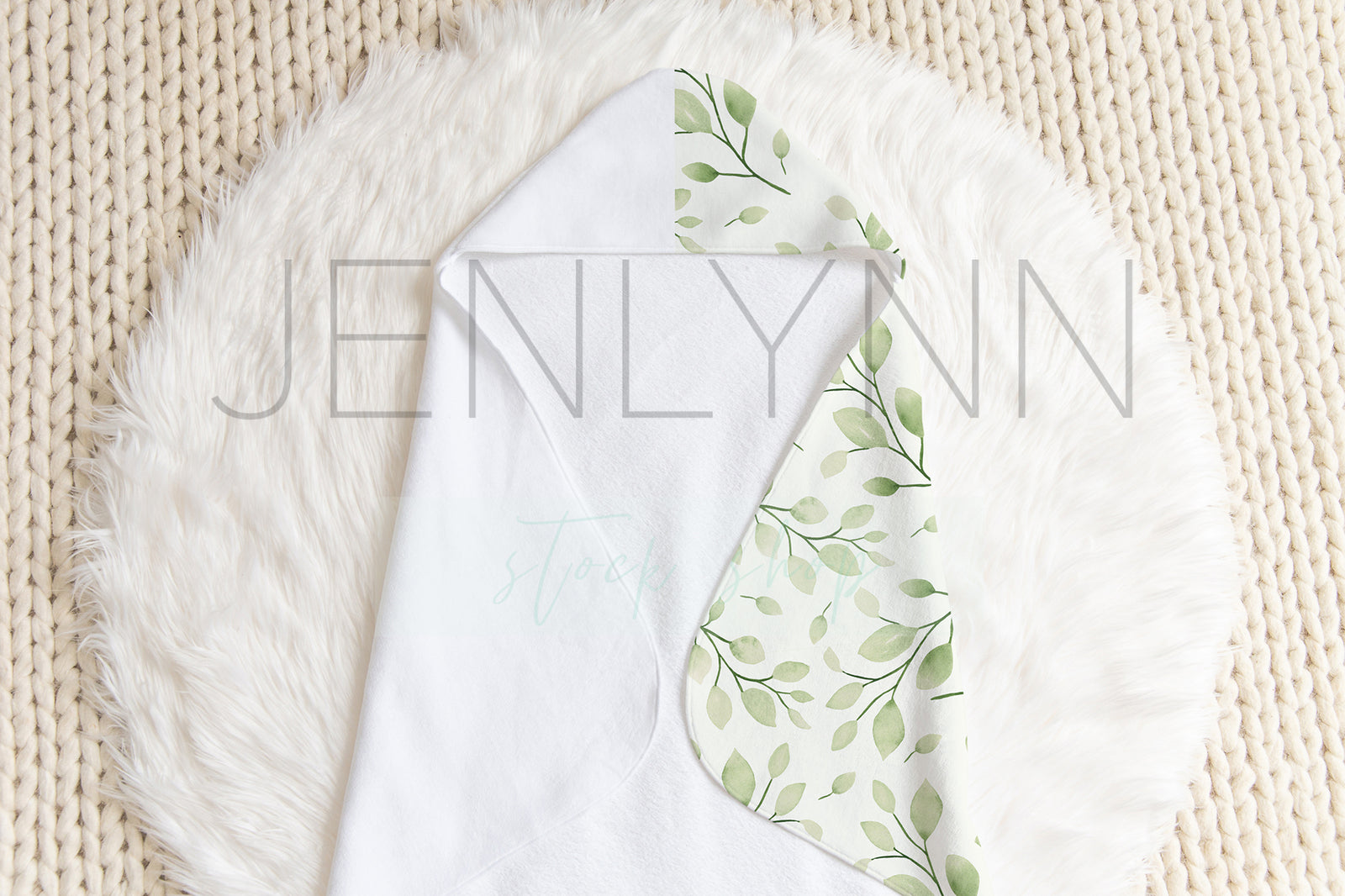 Hooded Baby Towel Mockup #2