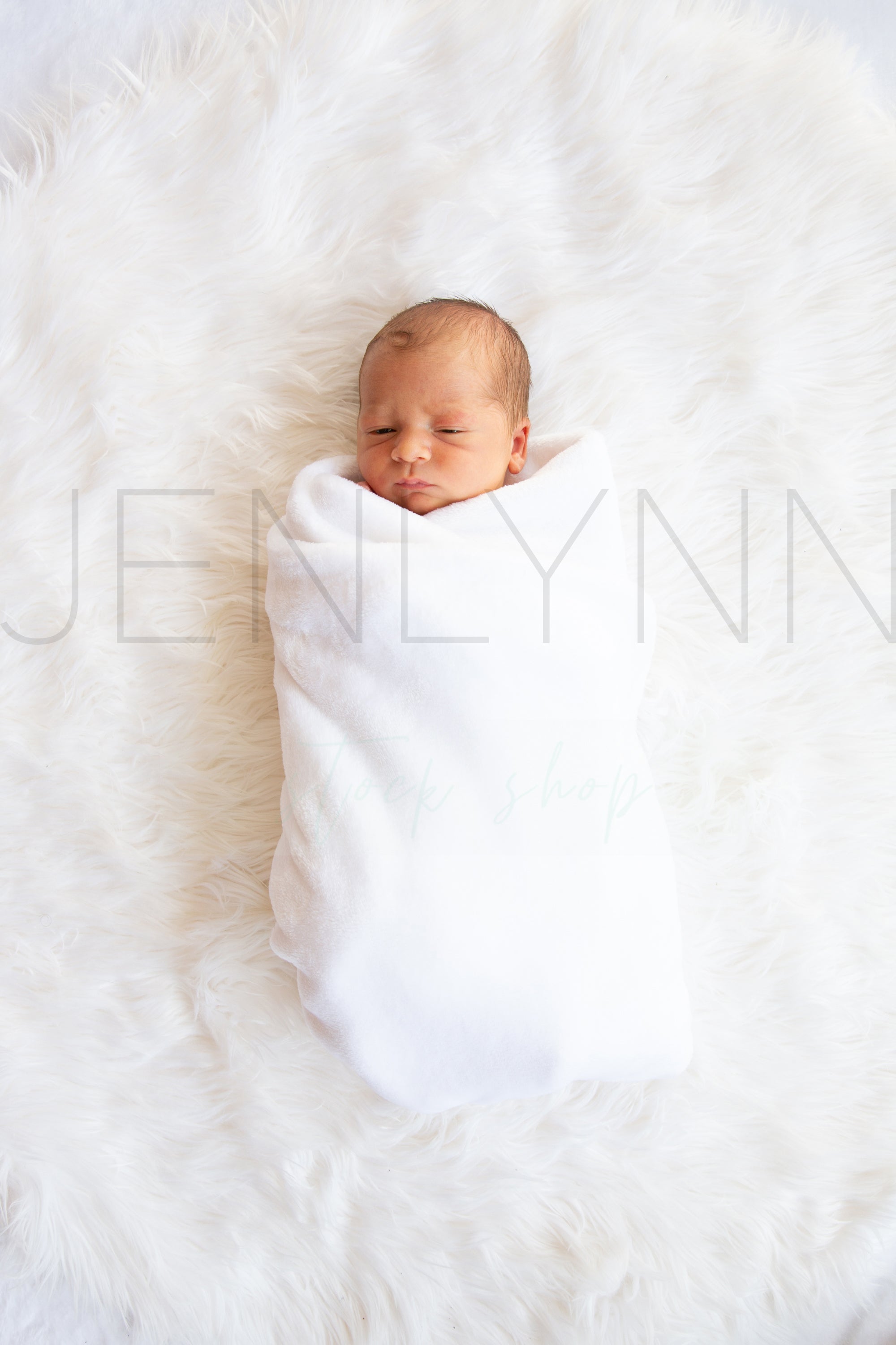 Minky Baby Blanket on Baby Boy Mockup #JZ23 PSD