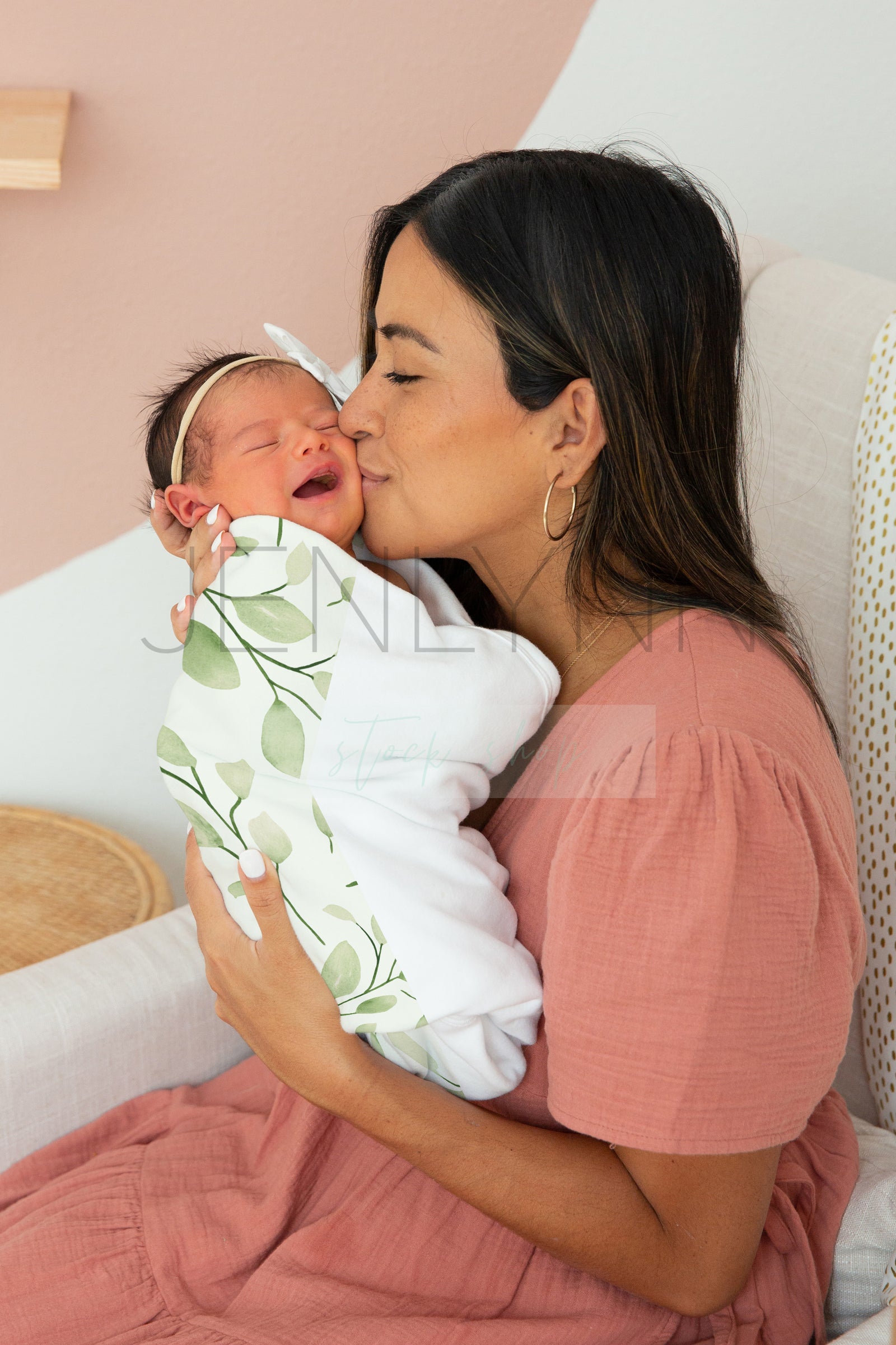 Jersey Baby Girl Blanket Mockup #GG12 PSD