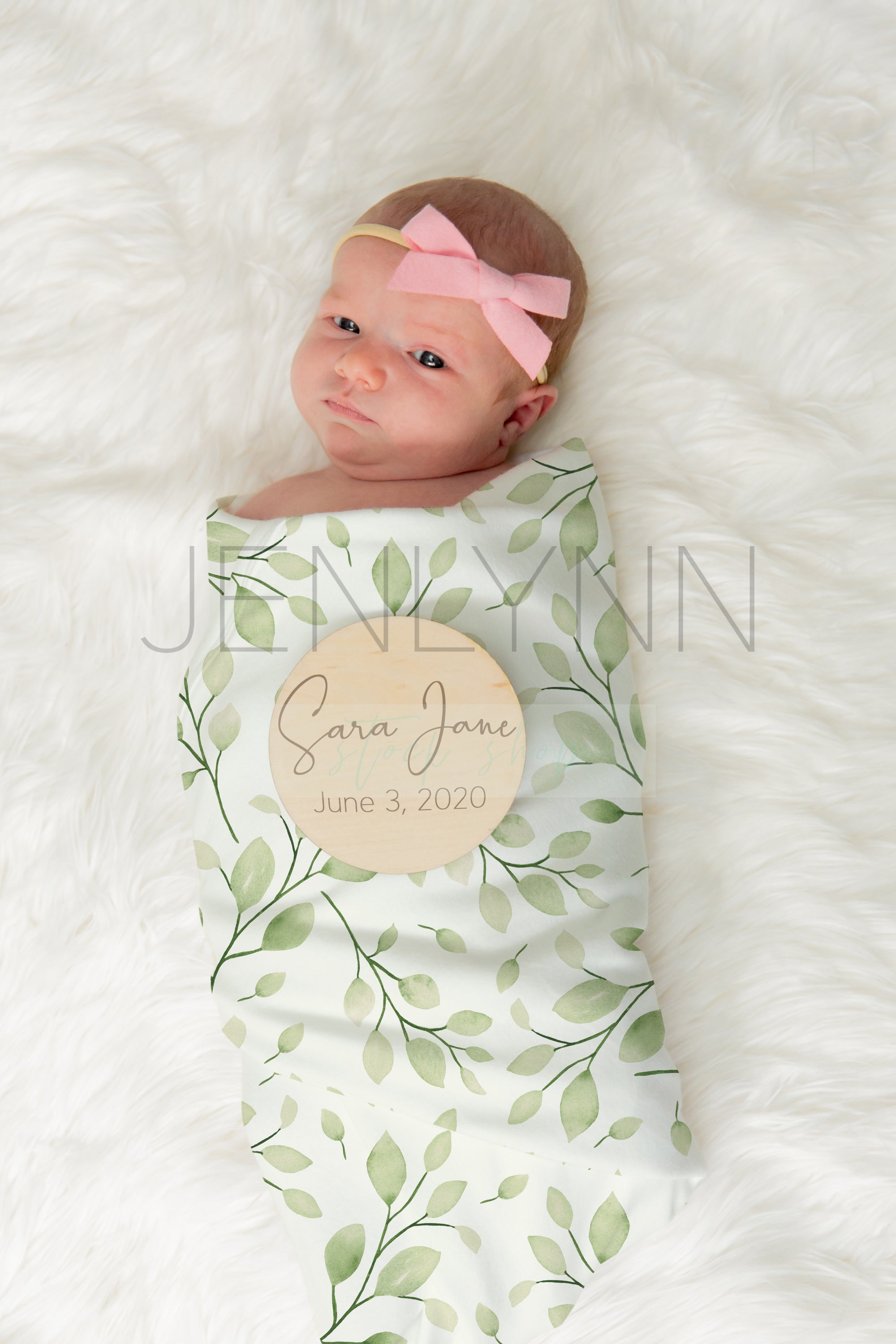 Jersey Baby Blanket Mockup with Wooden Stats sign #3 PSD