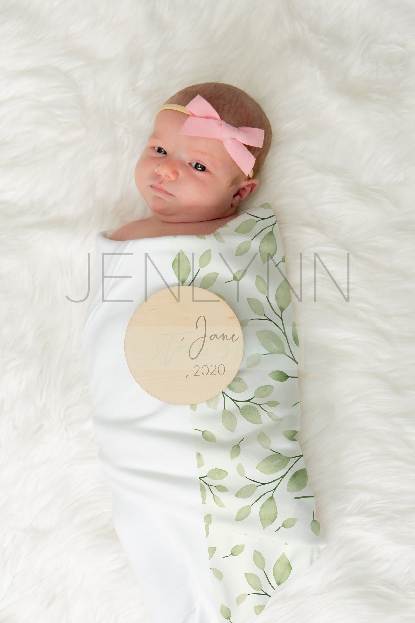 Jersey Baby Blanket Mockup with Wooden Stats sign #3 PSD