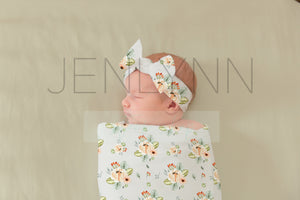 Jersey Baby Blanket and Bow Mockup #29 PSD