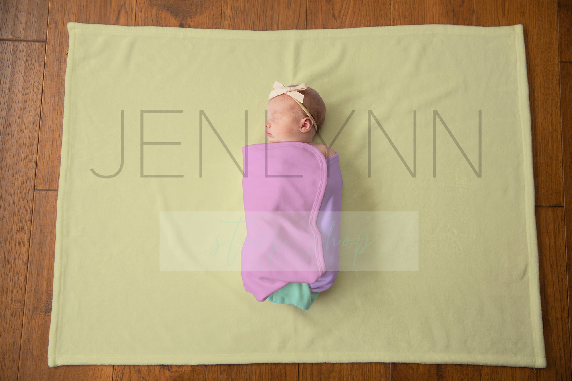 Milestone Baby Girl Blanket Mockup #36 PSD