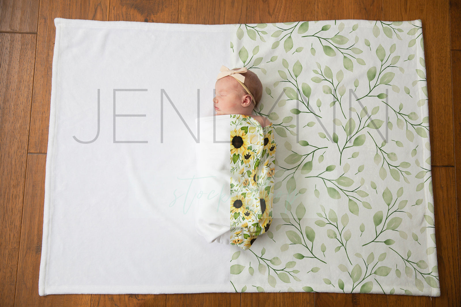 Milestone Baby Girl Blanket Mockup #36 PSD