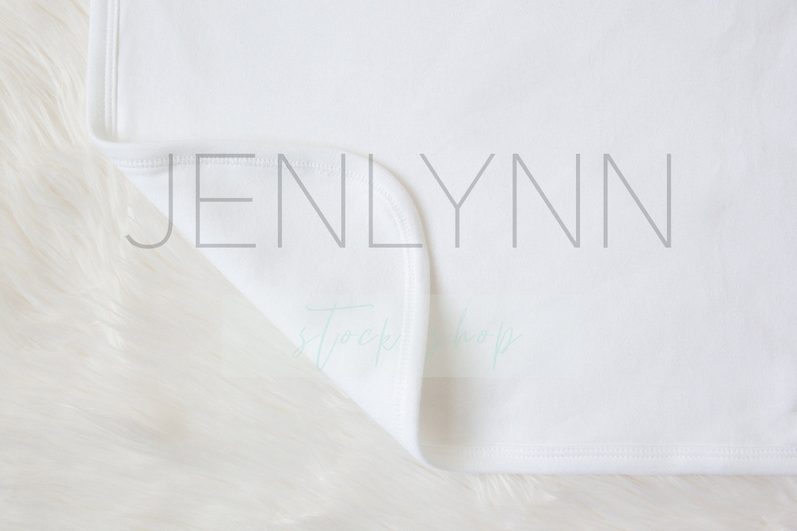 Jersey Baby Blanket Flat Lay Mockup #1