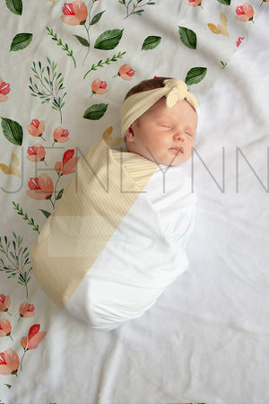 Baby Blanket + Headband Mockup #BJ08 PSD