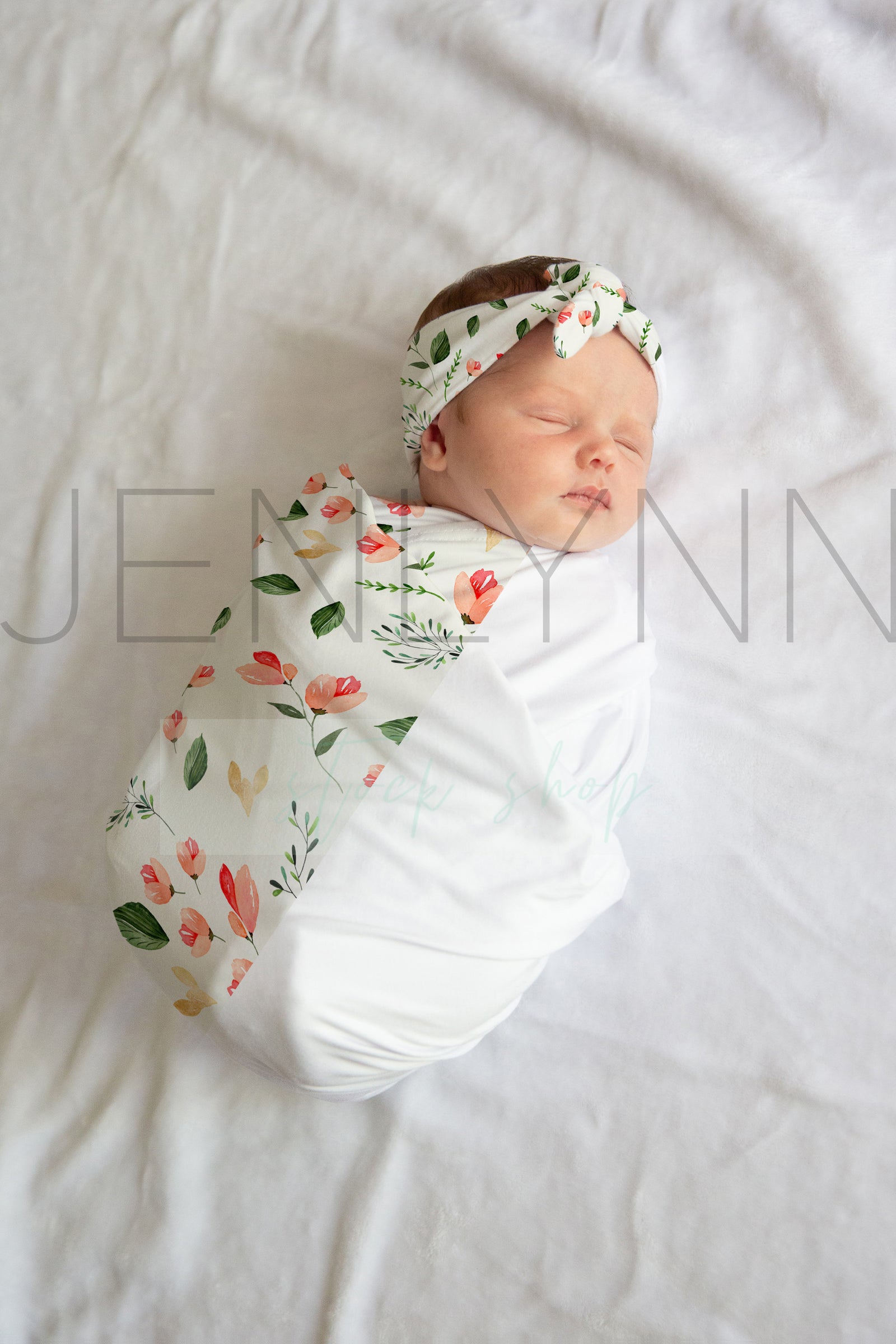Baby Blanket + Headband Mockup #BJ08 PSD