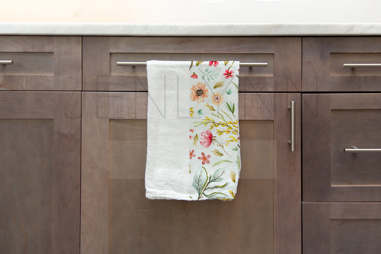 One White Kitchen Towel Mockup #VH1 PSD