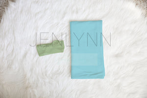 Jersey Swaddle Knotted Baby Bow Set Mockup PSD #7
