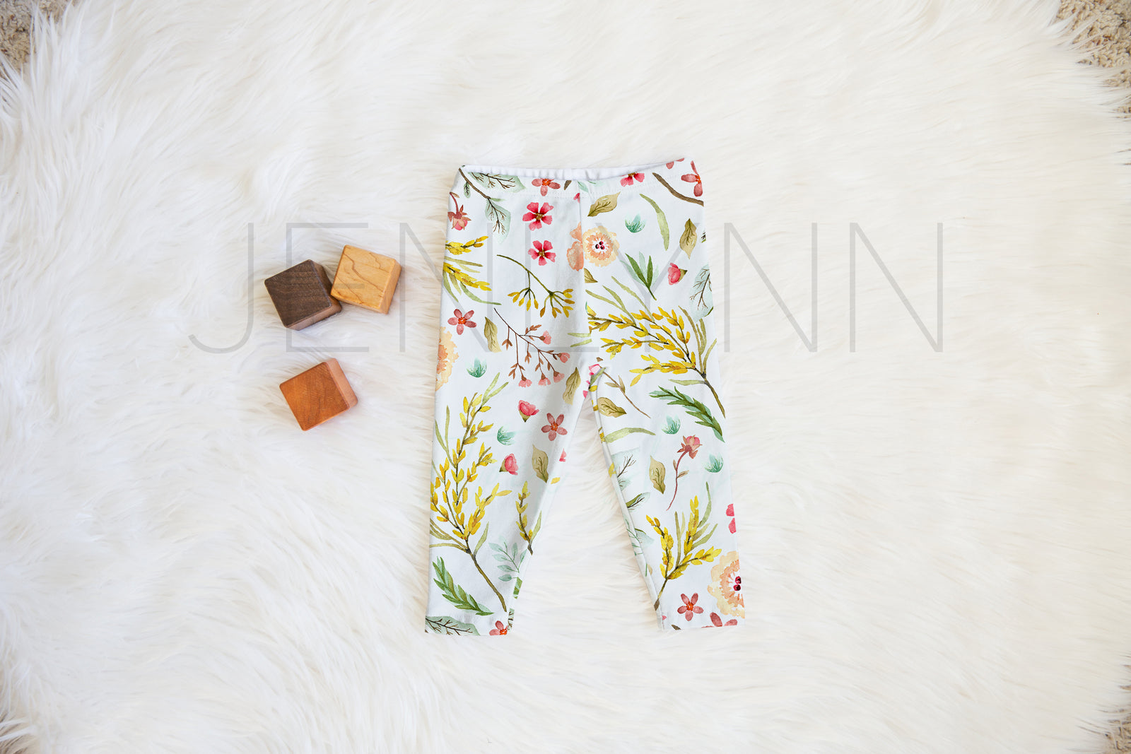 Baby Leggings Mockup with Blocks PSD