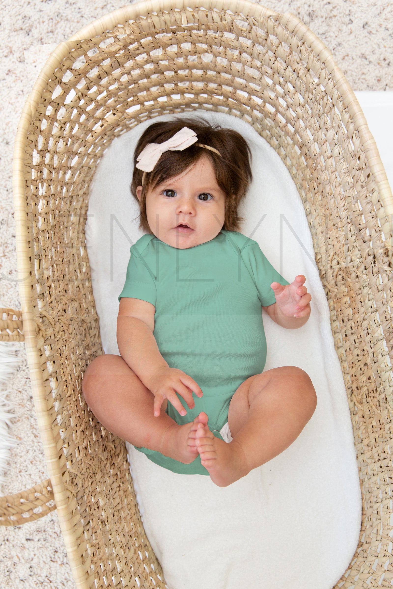 Blank White Onesie Mockup baby girl #13 PSD